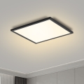 Brilagi - Ρυθμιζόμενο LED φωτιστικό οροφής SLIMFRAME LED/25W/230V 30x30 cm 3000-6000K μαύρο + τηλεχειριστήριο
