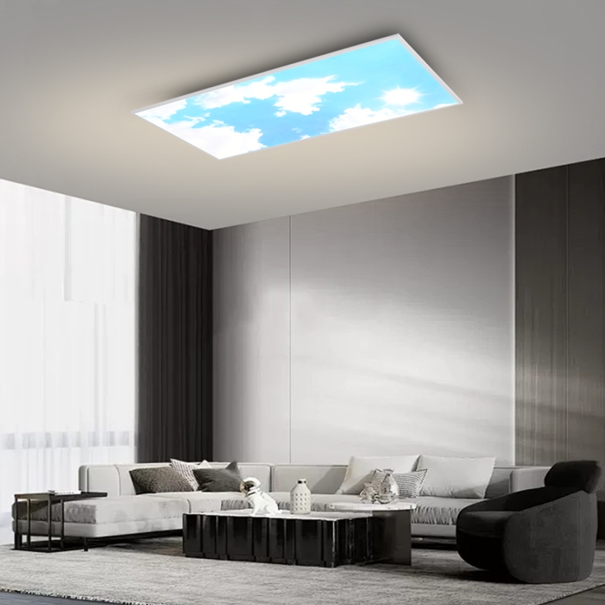 Brilagi - Ρυθμιζόμενο LED φωτιστικό οροφής SLIMFRAME LED/80W/230V 120x60 cm 3000-6000K ασημί/μπλε + τηλεχειριστήριο