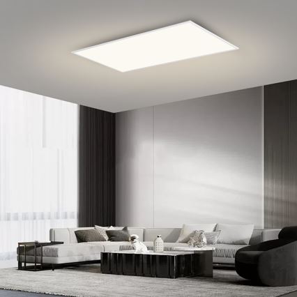 Brilagi - Ρυθμιζόμενο LED φωτιστικό οροφής SLIMFRAME LED/80W/230V 120x60 cm 3000-6000K λευκό + τηλεχειριστήριο