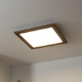 Brilagi - Ρυθμιζόμενο LED φωτιστικό οροφής SLIMFRAME WOOD LED/36W/230V 49,5x49,5 cm 3000-6000K σκούρο καφέ + τηλεχειριστήριο