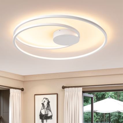 Brilagi - Ρυθμιζόμενο LED φωτιστικό οροφής TWISTER LED/105W/230V 3000-6000K διάμ. 100 cm λευκό + τηλεχειριστήριο