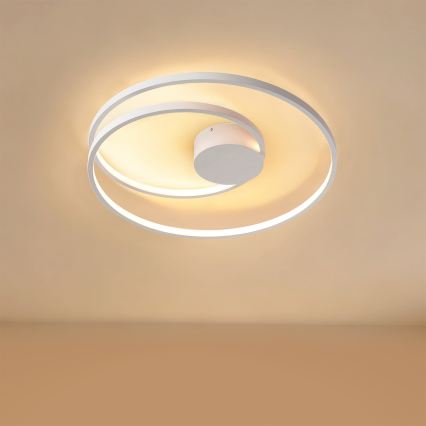 Brilagi - LED ρυθμιζόμενο φωτιστικό οροφής TWISTER LED/48W/230V 3000-6000K διάμ. 50 cm λευκό + τηλεχειριστήριο
