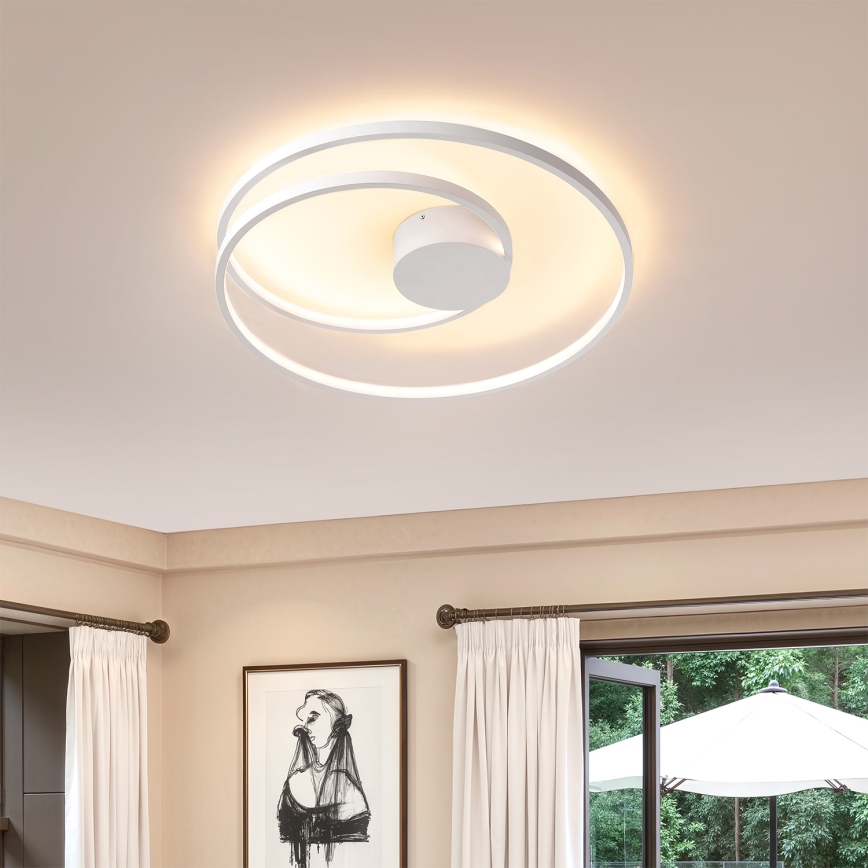 Brilagi - LED ρυθμιζόμενο φωτιστικό οροφής TWISTER LED/48W/230V 3000-6000K διάμ. 50 cm λευκό + τηλεχειριστήριο