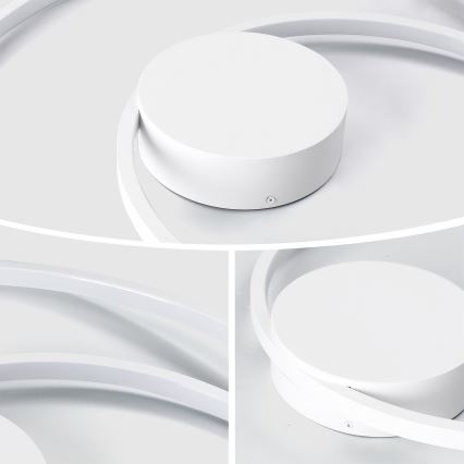 Brilagi - LED ρυθμιζόμενο φωτιστικό οροφής TWISTER LED/48W/230V 3000-6000K διάμ. 50 cm λευκό + τηλεχειριστήριο