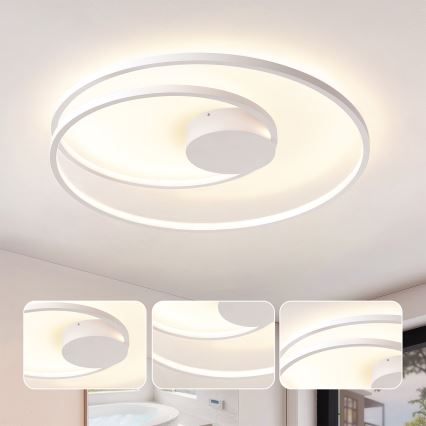 Brilagi - Ρυθμιζόμενο φωτιστικό οροφής LED TWISTER LED/75W/230V 3000-6000K διάμ. 70 cm λευκό + τηλεχειριστήριο