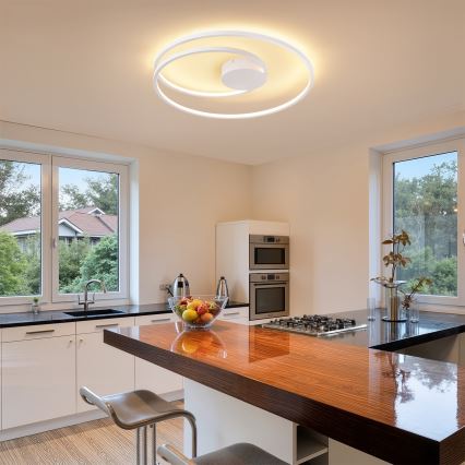 Brilagi - Ρυθμιζόμενο φωτιστικό οροφής LED TWISTER LED/75W/230V 3000-6000K διάμ. 70 cm λευκό + τηλεχειριστήριο