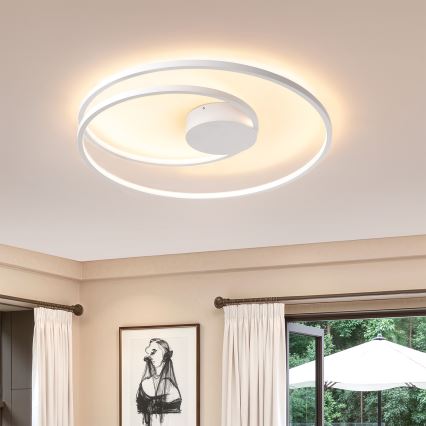 Brilagi - Ρυθμιζόμενο φωτιστικό οροφής LED TWISTER LED/75W/230V 3000-6000K διάμ. 70 cm λευκό + τηλεχειριστήριο