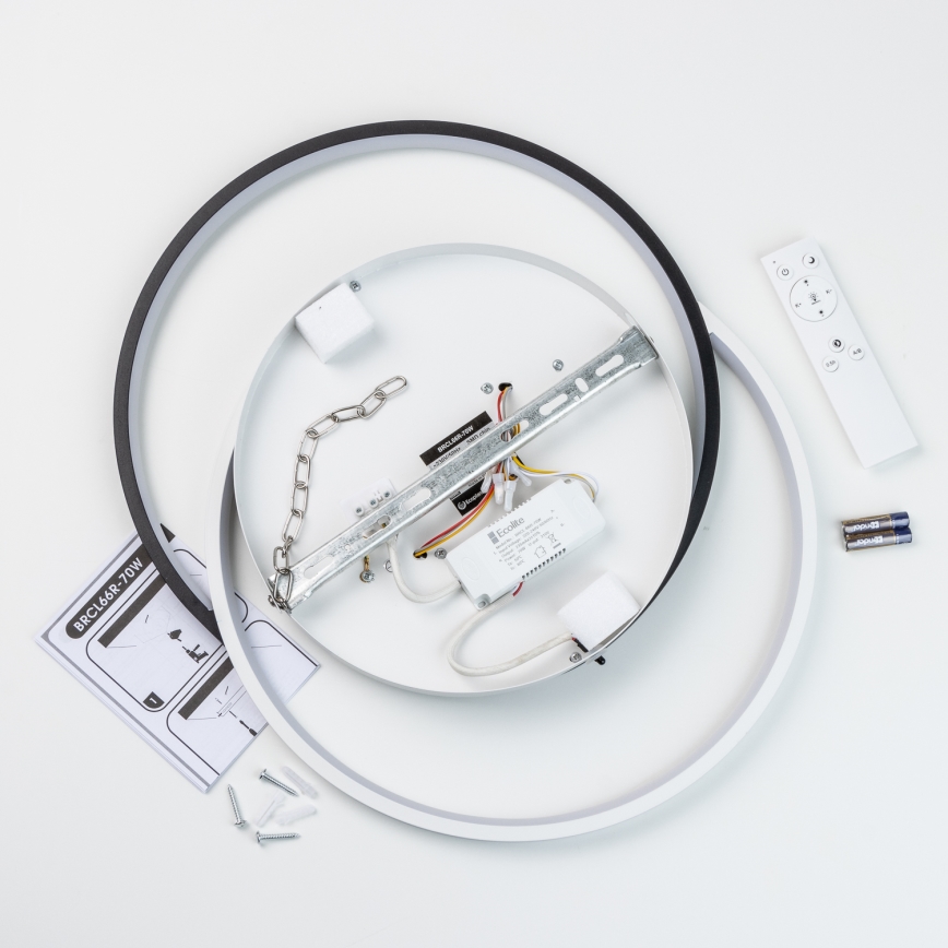 Brilagi - Ρυθμιζόμενο LED φωτιστικό οροφής VELO LED/70W/230V 3000-6500K 38x47,8 cm + τηλεχειριστήριο