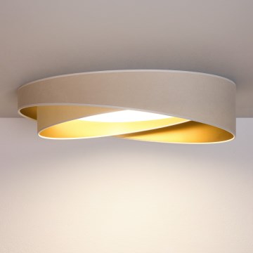 BRILAGI - Ρυθμιζόμενο LED φωτιστικό οροφής VELVET TWIST LED/36W/230V 3000-6000K Ø 65 cm Wi-Fi Tuya Beacon λευκό/χρυσό + τηλεχειριστήριο