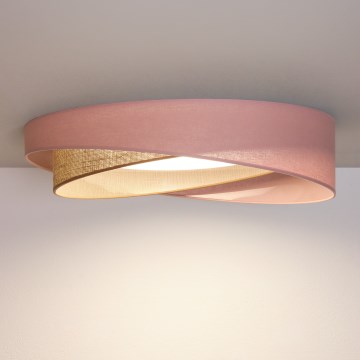 BRILAGI - Ρυθμιζόμενο LED φωτιστικό οροφής VELVET TWIST LED/36W/230V 3000-6000K Ø 65 cm Wi-Fi Tuya Beacon ροζ/μπεζ + τηλεχειριστήριο