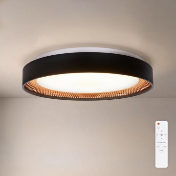 Brilagi - Ρυθμιζόμενο LED φωτιστικό οροφής WALDO LED/48W/230V 3000-6500K διάμετρος 40 cm μαύρο/χρυσό + τηλεχειριστήριο