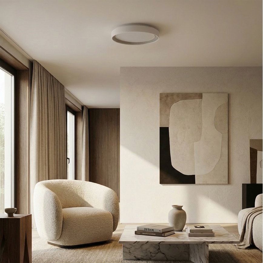 Brilagi - Ρυθμιζόμενο φωτιστικό οροφής LED WALDO LED/48W/230V 3000-6500K διάμ. 40 εκ. λευκό/ασημί + τηλεχειριστήριο