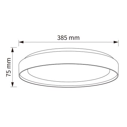 Brilagi - Ρυθμιζόμενο φωτιστικό οροφής LED WALDO LED/48W/230V 3000-6500K διάμ. 40 εκ. λευκό/ασημί + τηλεχειριστήριο