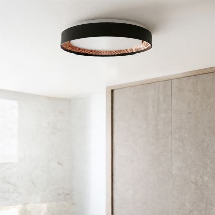 Brilagi - Ρυθμιζόμενο LED φωτιστικό οροφής WALDO LED/48W/230V 3000-6500K διάμετρος 40 cm μαύρο/χρυσό + τηλεχειριστήριο