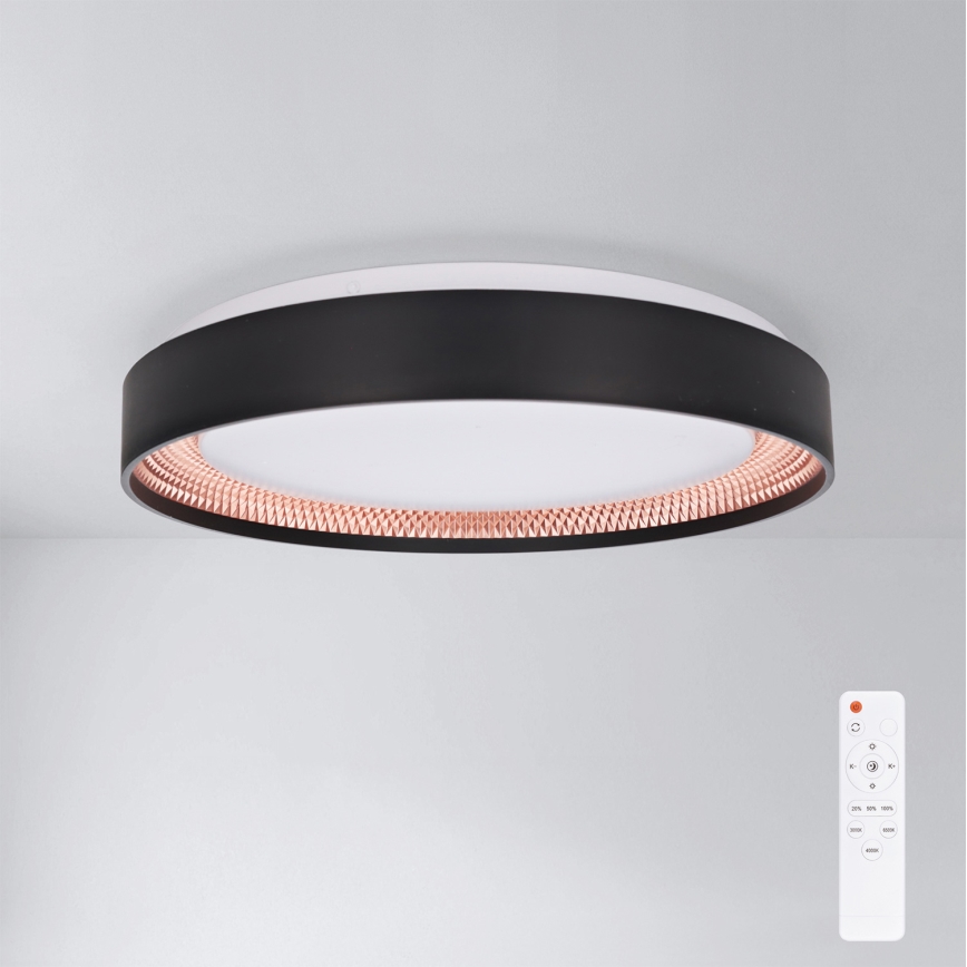 Brilagi - Ρυθμιζόμενο LED φωτιστικό οροφής WALDO LED/48W/230V 3000-6500K διάμετρος 40 cm μαύρο/χρυσό + τηλεχειριστήριο