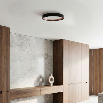 Brilagi - Ρυθμιζόμενο LED φωτιστικό οροφής WALDO LED/48W/230V 3000-6500K διάμετρος 40 cm μαύρο/χρυσό + τηλεχειριστήριο