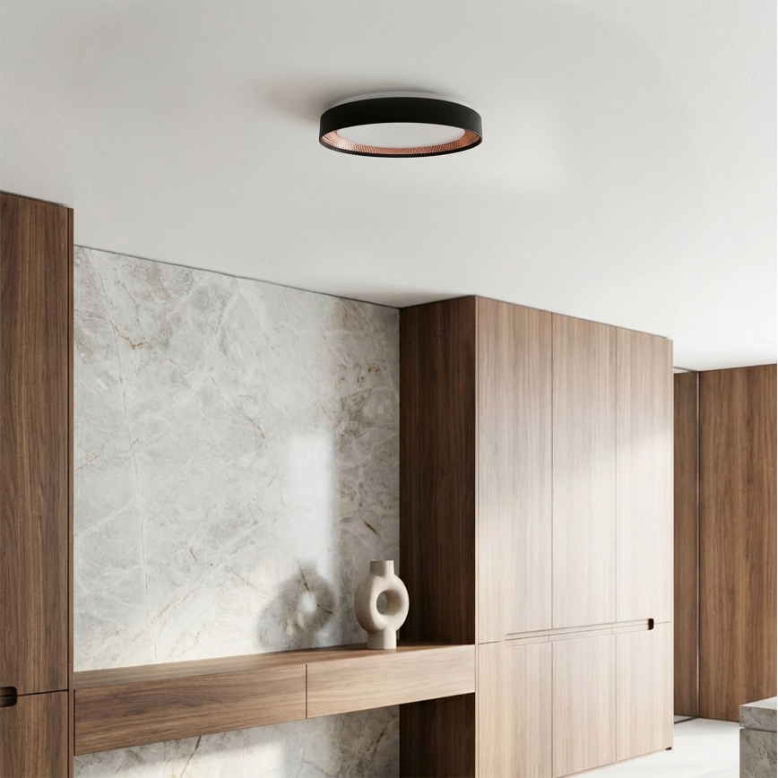 Brilagi - Ρυθμιζόμενο LED φωτιστικό οροφής WALDO LED/48W/230V 3000-6500K διάμετρος 40 cm μαύρο/χρυσό + τηλεχειριστήριο