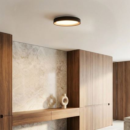 Brilagi - Ρυθμιζόμενο LED φωτιστικό οροφής WALDO LED/48W/230V 3000-6500K διάμετρος 40 cm μαύρο/χρυσό + τηλεχειριστήριο