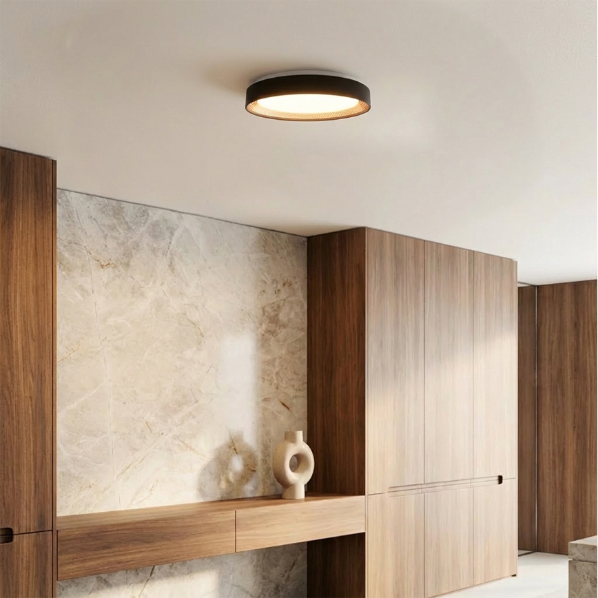 Brilagi - Ρυθμιζόμενο LED φωτιστικό οροφής WALDO LED/48W/230V 3000-6500K διάμετρος 40 cm μαύρο/χρυσό + τηλεχειριστήριο