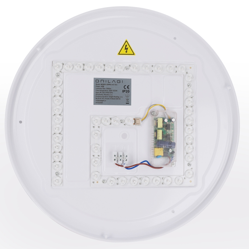 Brilagi - Ρυθμιζόμενο LED φωτιστικό οροφής WALDO LED/48W/230V 3000-6500K διάμετρος 40 cm μαύρο/χρυσό + τηλεχειριστήριο