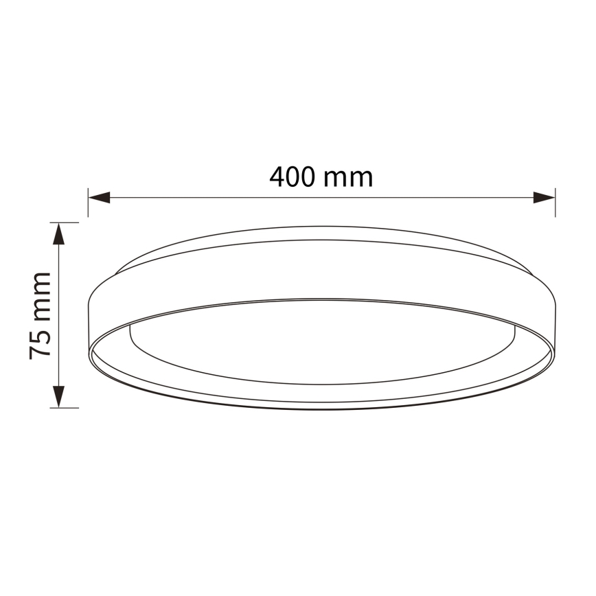 Brilagi - Ρυθμιζόμενο LED φωτιστικό οροφής WALDO LED/48W/230V 3000-6500K διάμετρος 40 cm μαύρο/χρυσό + τηλεχειριστήριο