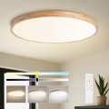 BRILAGI - Ρυθμιζόμενο LED φωτιστικό οροφής WOODLINE LED/128W/230V 3000-6000K από δρυ, διάμ. 100 cm + τηλεχειριστήριο
