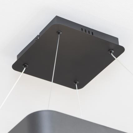 Brilagi - Ρυθμιζόμενο LED κρεμαστό φωτιστικό με σύρμα FALCON II LED/125W/230V 3000-6500K 60x60 cm μαύρο + τηλεχειριστήριο