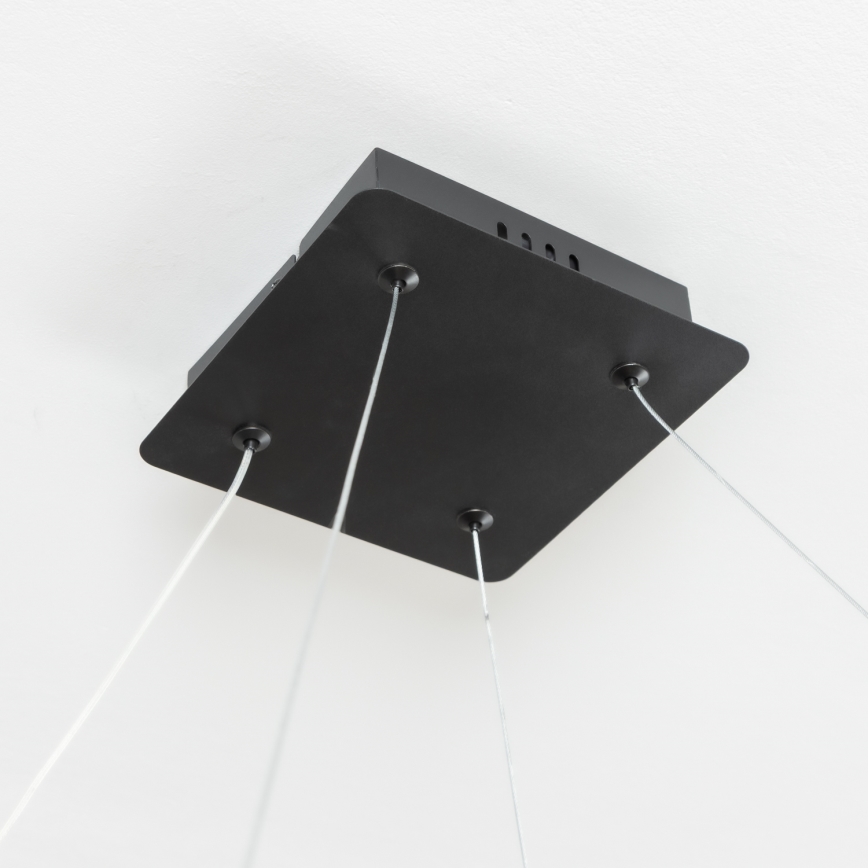 Brilagi - Ρυθμιζόμενο LED κρεμαστό φωτιστικό με καλώδιο FALCON SLIM LED/50W/230V 3000-6500K 50x50 cm μαύρο + τηλεχειριστήριο