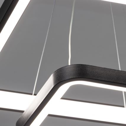 Brilagi - Ρυθμιζόμενο κρεμαστό φωτιστικό LED σε καλώδιο FALCON SLIM LED/78W/230V 3000-6500K 50x50 cm μαύρο + τηλεχειριστήριο