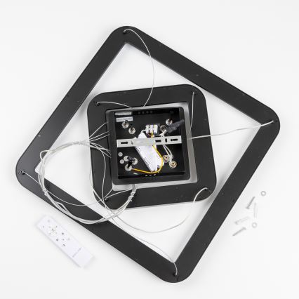 Brilagi - Ρυθμιζόμενο κρεμαστό φωτιστικό LED σε καλώδιο FALCON SLIM LED/78W/230V 3000-6500K 50x50 cm μαύρο + τηλεχειριστήριο