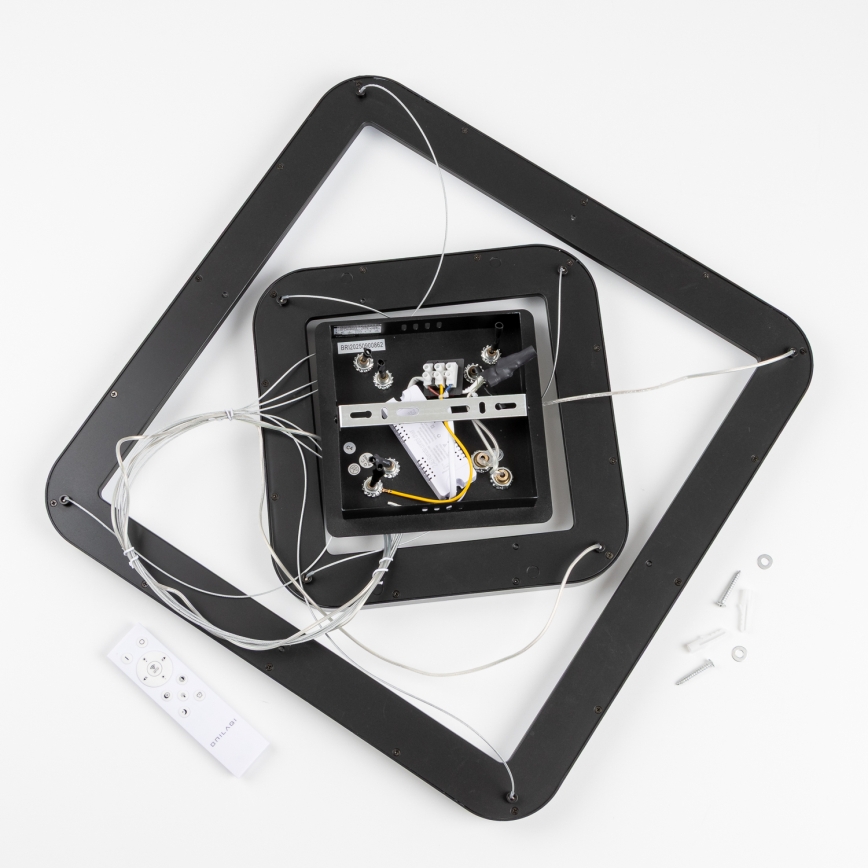 Brilagi - Ρυθμιζόμενο κρεμαστό φωτιστικό LED σε καλώδιο FALCON SLIM LED/78W/230V 3000-6500K 50x50 cm μαύρο + τηλεχειριστήριο