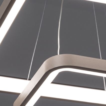 BRILAGI - Ρυθμιζόμενο LED κρεμαστό φωτιστικό με καλώδιο FALCON SLIM LED/78W/230V 3000-6500K 50x50 cm μπεζ + τηλεχειριστήριο