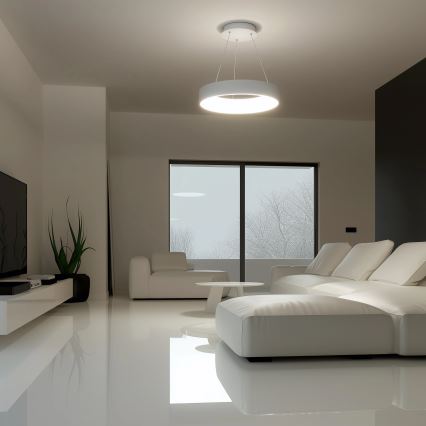 Brilagi - Ρυθμιζόμενο κρεμαστό φωτιστικό σε καλώδιο FALCON LED/40W/230V 3000-6500K Ø 45 cm λευκό + τηλεχειριστήριο