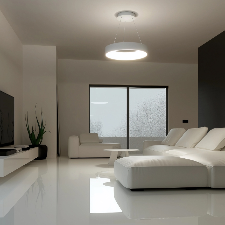 Brilagi - Ρυθμιζόμενο κρεμαστό φωτιστικό σε καλώδιο FALCON LED/40W/230V 3000-6500K Ø 45 cm λευκό + τηλεχειριστήριο