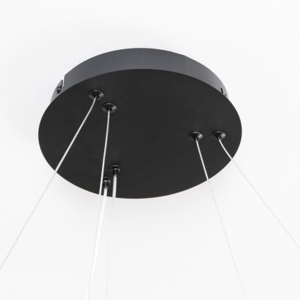 Brilagi - Ρυθμιζόμενο LED κρεμαστό φωτιστικό με σύρμα ανάρτησης FALCON SLIM LED/68W/230V 3000-6500K διάμ. 50 cm μαύρο + τηλεχειριστήριο