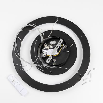 Brilagi - Ρυθμιζόμενο LED κρεμαστό φωτιστικό με σύρμα ανάρτησης FALCON SLIM LED/68W/230V 3000-6500K διάμ. 50 cm μαύρο + τηλεχειριστήριο