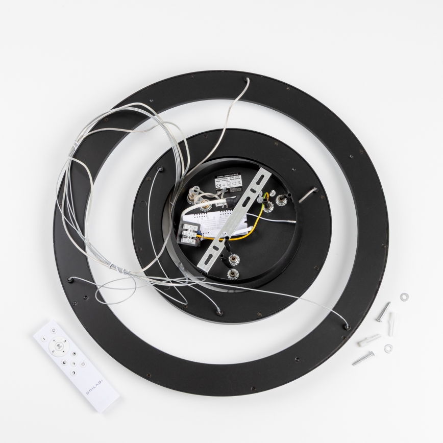 Brilagi - Ρυθμιζόμενο LED κρεμαστό φωτιστικό με σύρμα ανάρτησης FALCON SLIM LED/68W/230V 3000-6500K διάμ. 50 cm μαύρο + τηλεχειριστήριο