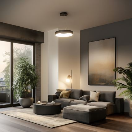 Brilagi - Ρυθμιζόμενο LED κρεμαστό φωτιστικό με καλώδιο FALCON II LED/67W/230V 3000-6500K Ø 40 cm μαύρο + τηλεχειριστήριο