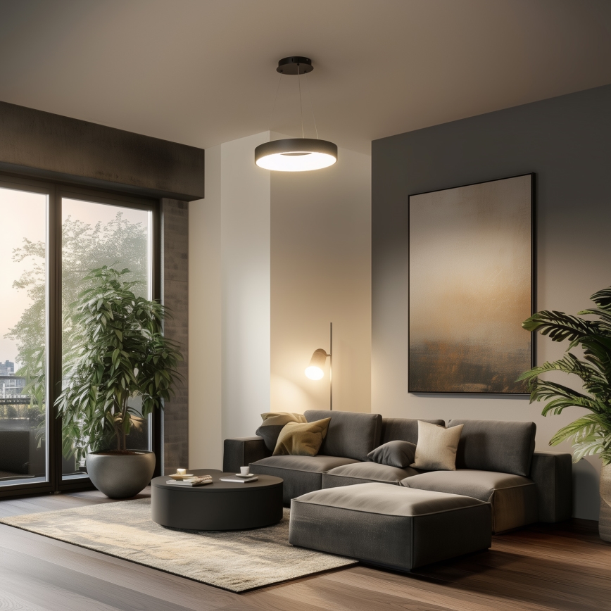 Brilagi - Ρυθμιζόμενο LED κρεμαστό φωτιστικό με καλώδιο FALCON II LED/67W/230V 3000-6500K Ø 40 cm μαύρο + τηλεχειριστήριο