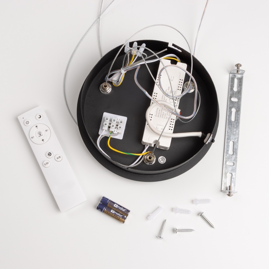 Brilagi - LED ρυθμιζόμενο κρεμαστό φωτιστικό με καλώδιο FALCON LED/40W/230V 3000-6500K διάμ. 45 cm μαύρο + τηλεχειριστήριο