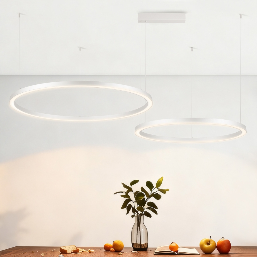 Brilagi - Ρυθμιζόμενος πολυέλαιος LED σε καλώδιο PORTOFINO LED/98W/230V 3000-6000K ασημί + τηλεχειριστήριο