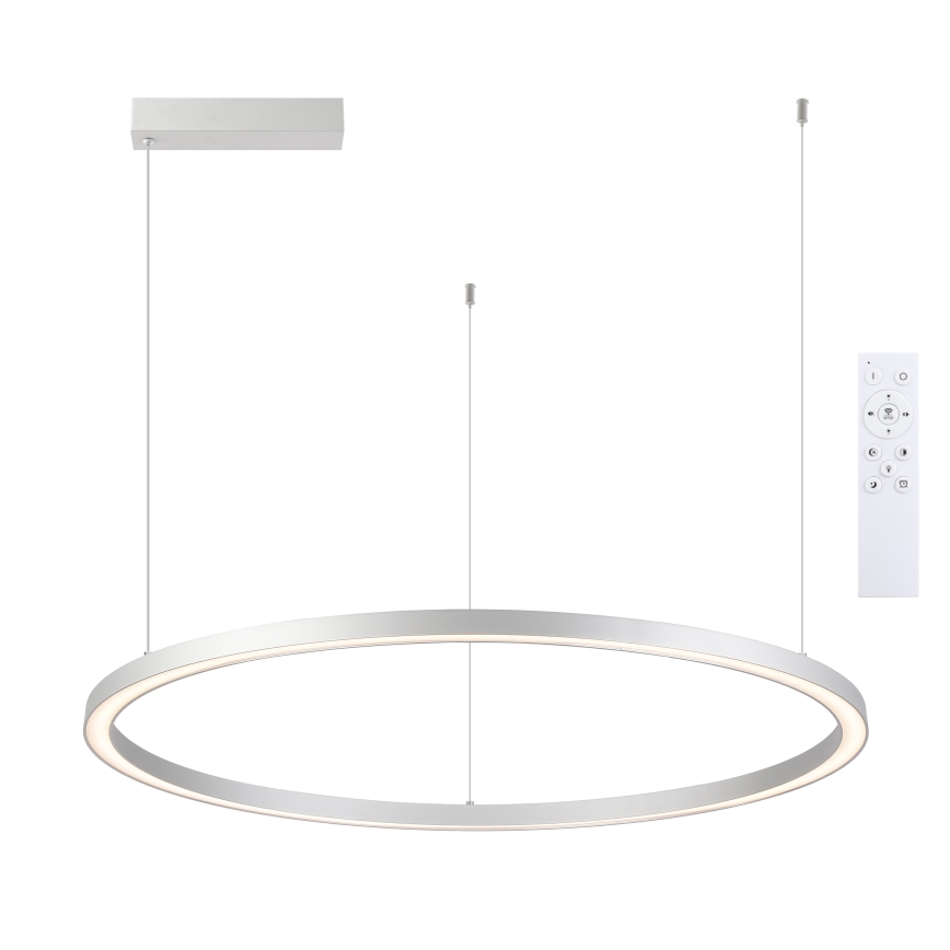 Brilagi - Ρυθμιζόμενος πολυέλαιος LED σε καλώδιο PORTOFINO LED/98W/230V 3000-6000K ασημί + τηλεχειριστήριο