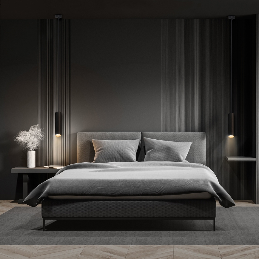 Brilagi - Ρυθμιζόμενο LED RGBW κρεμαστό φωτιστικό με καλώδιο SELE 1xGU10/6W/230V 3000K μαύρο/χρυσό