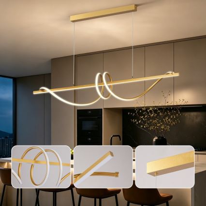 BRILAGI - LED Ρυθμιζόμενο κρεμαστό φωτιστικό σε καλώδιο SIGNATURE LED/50W/230V 3000-6000K 120 cm χρυσό + τηλεχειριστήριο