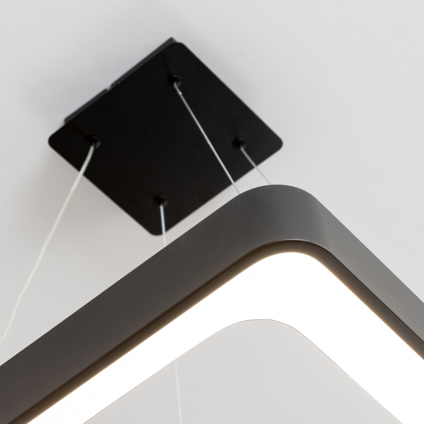 Brilagi - LED ρυθμιζόμενο κρεμαστό φωτιστικό με καλώδιο FALCON II LED/80W/230V 3000-6500K 40x40 cm μαύρο + τηλεχειριστήριο