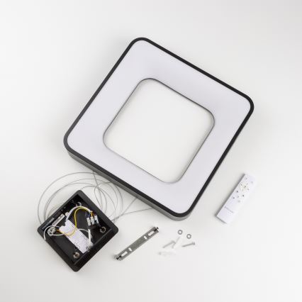 Brilagi - LED ρυθμιζόμενο κρεμαστό φωτιστικό με καλώδιο FALCON II LED/80W/230V 3000-6500K 40x40 cm μαύρο + τηλεχειριστήριο