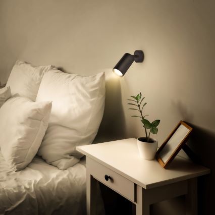 Brilagi - LED RGBW ρυθμιζόμενο σποτ SELE 1xGU10/4,8W/230V 3000K μαύρο + τηλεχειριστήριο