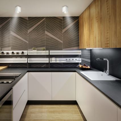 Brilagi - Ρυθμιζόμενο LED RGBW σποτ MIA 1xGU10/30W/230V 2700–6500K Wi‑Fi 100x80 mm λευκό