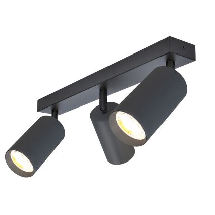 Brilagi - LED RGBW ρυθμιζόμενο σποτ φωτιστικό SELE 3xGU10/4,8W/230V 3000K ανθρακί + τηλεχειριστήριο