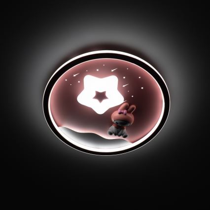 Brilagi - LED ρυθμιζόμενο παιδικό φωτιστικό οροφής BUNNY LED/83W/230V 3000-6000K διάμετρος 49 εκ. + τηλεχειριστήριο